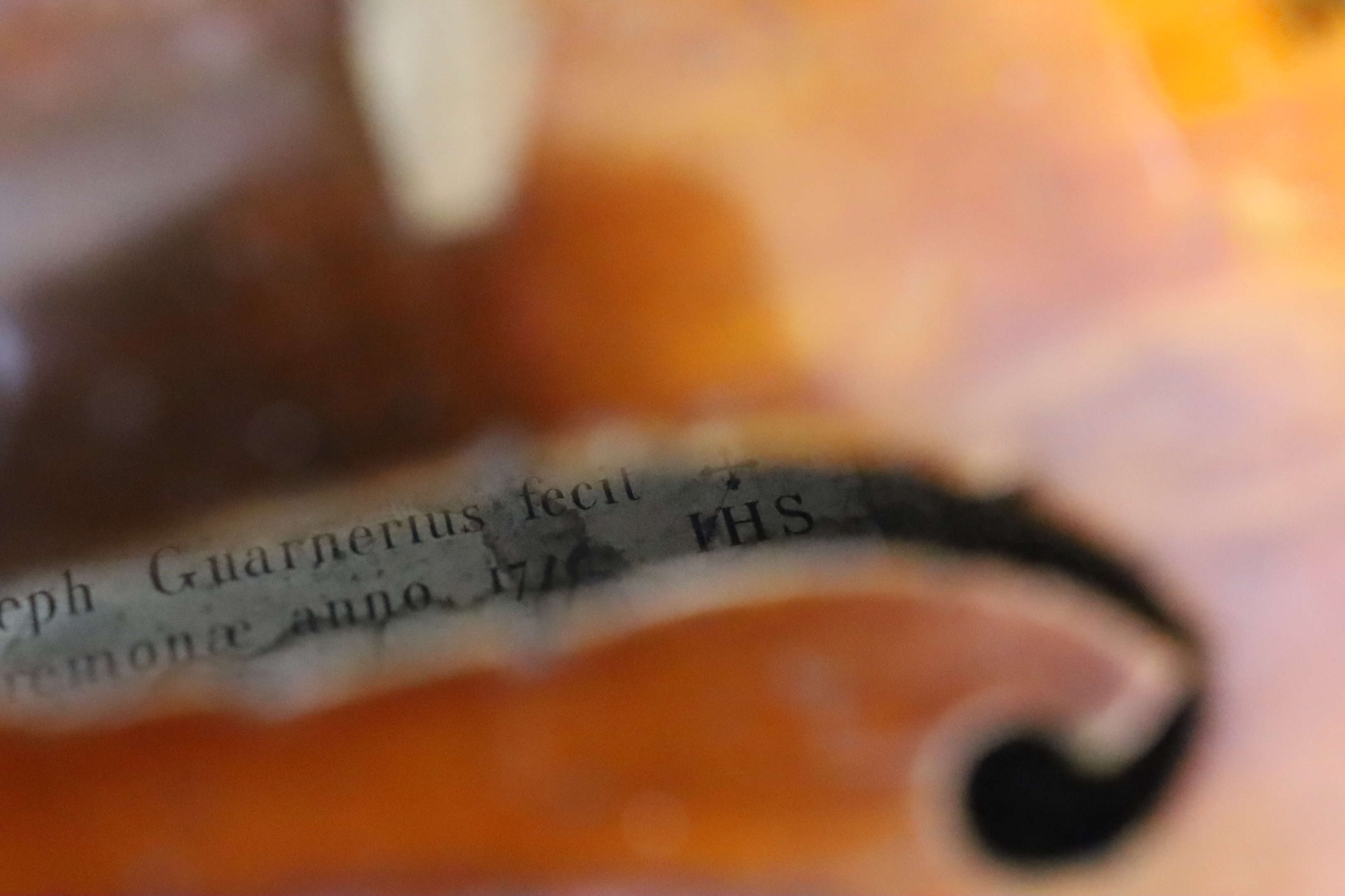 A cased late 19th/early 20th century French violin, bears Joseph Guarnerius label